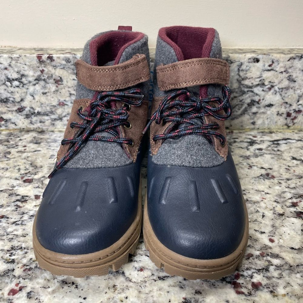 Carter's Navy Blue, Burgundy and Brown Kids Boots (Size: 3 Boys) *NEW* - Picture 9 of 12